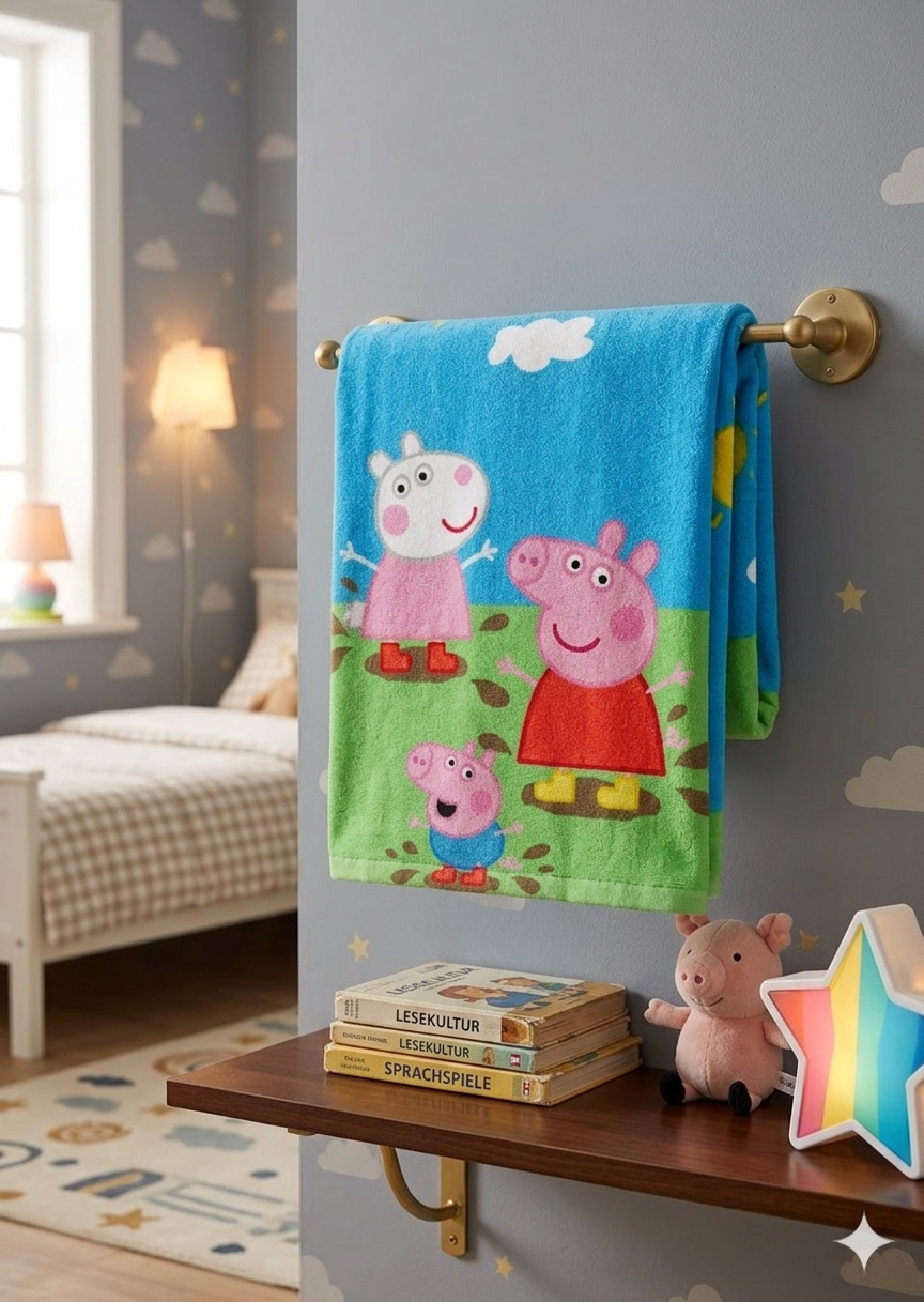 Peppa printed towel for kids | soft & comertable.