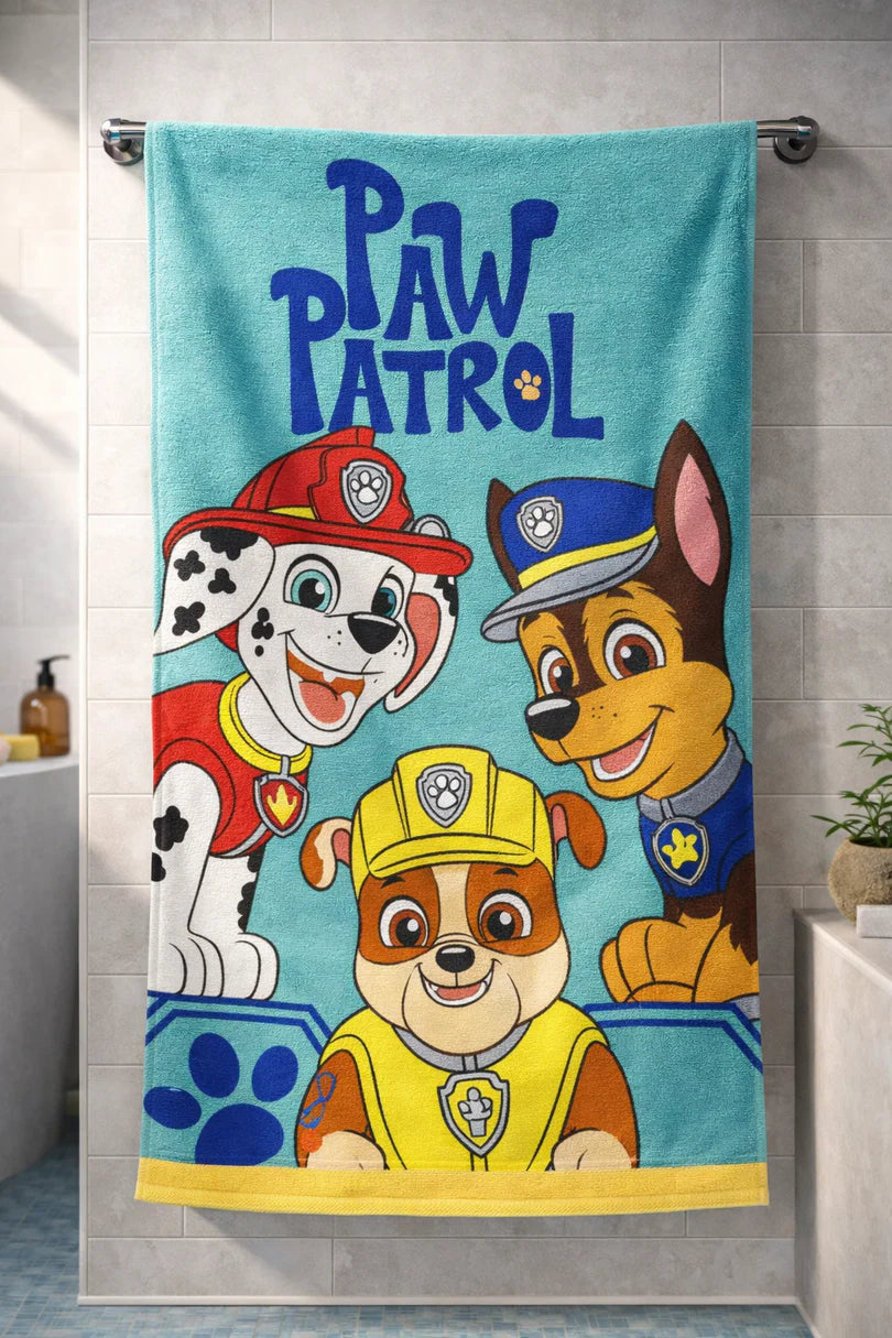 Paw Patrol Printed Towel for Kids – Bright Colors & Gentle Comfort