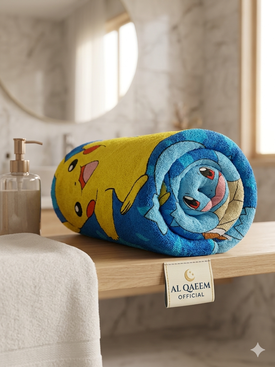 Pokémon cartoon  printed kids towel | Soft & Comfortable for kiDs