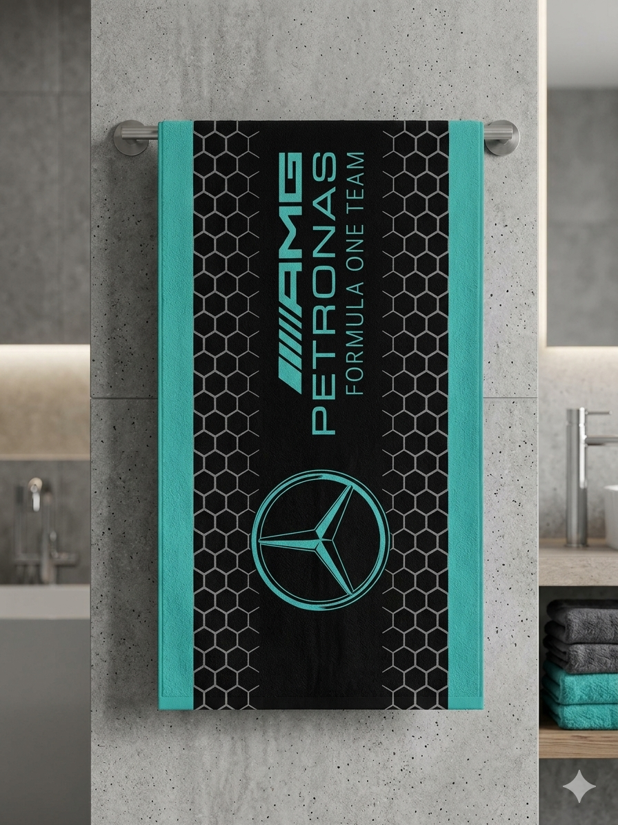 Mercedes-AMG Petronas Formula Printed towel |Soft & comfertable