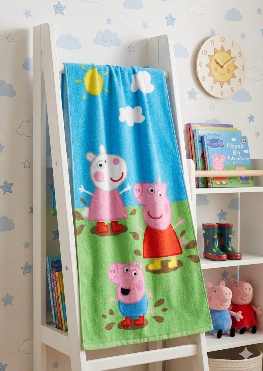 Peppa printed towel for kids | soft & comertable.