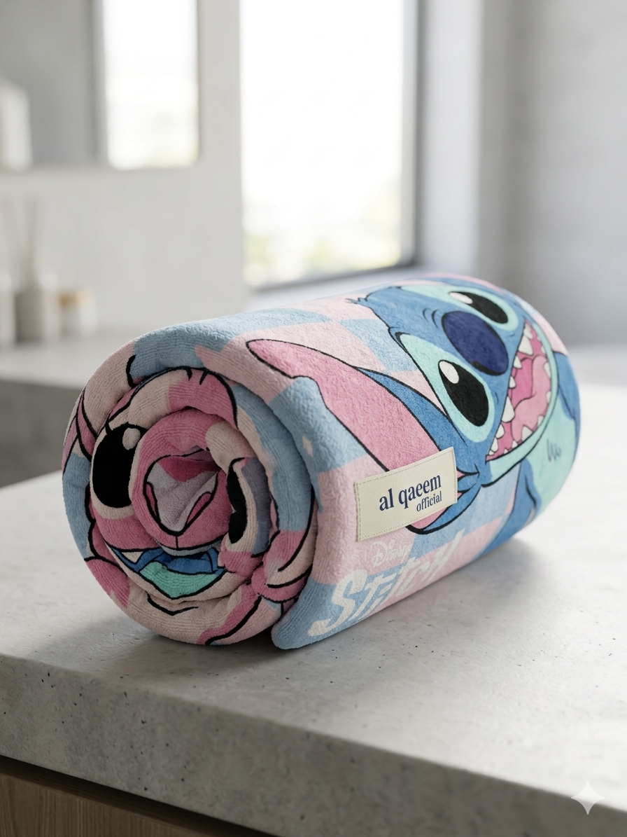 Stich Angel printed Towel for Kids –Soft , comfortable & Durable