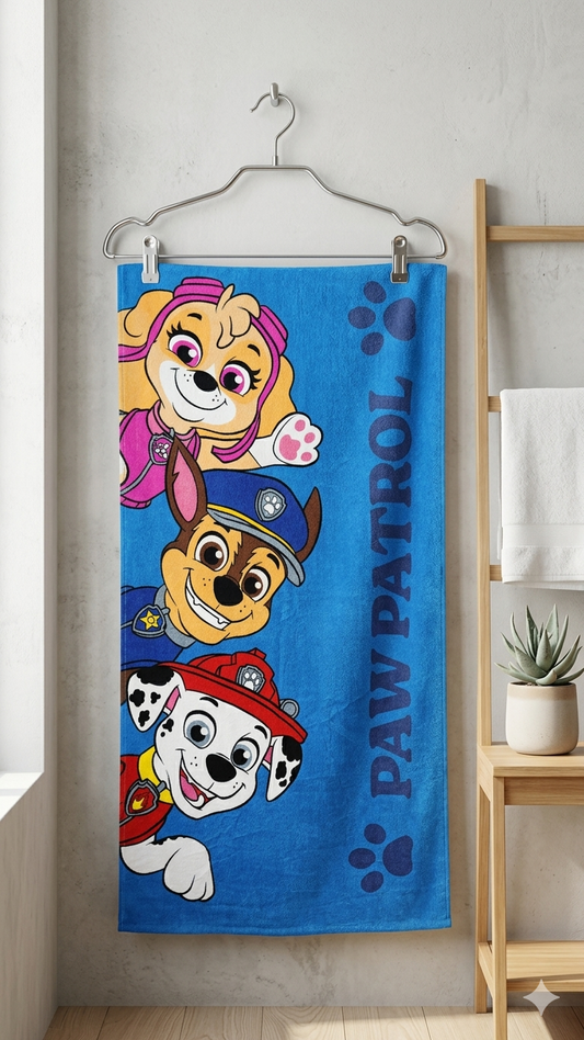 Paw patrol cartoon  printed kids towel | Soft & Comfortable for kiDs