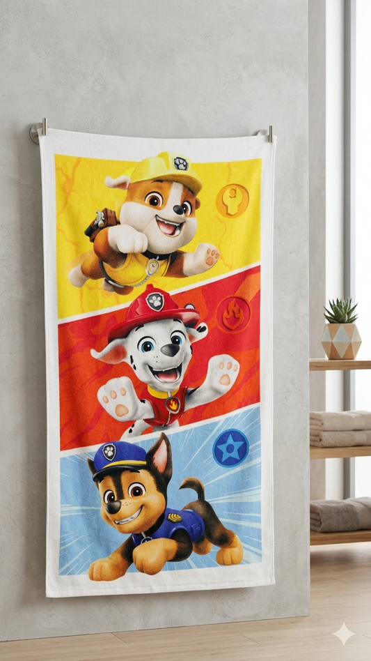 PAW Patrols Malty color printed towel | Soft & Comfortable for kids.