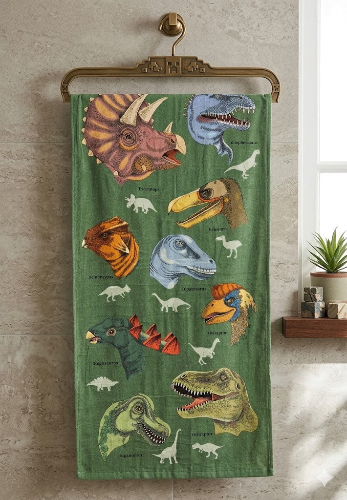 Dino Name kids printed  towel | Soft & Comfortable for kiDs