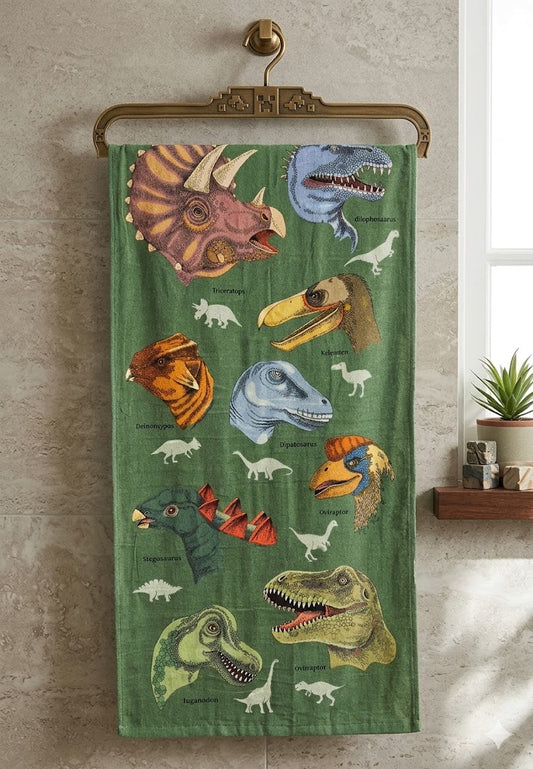 Dino Name kids printed  towel | Soft & Comfortable for kiDs
