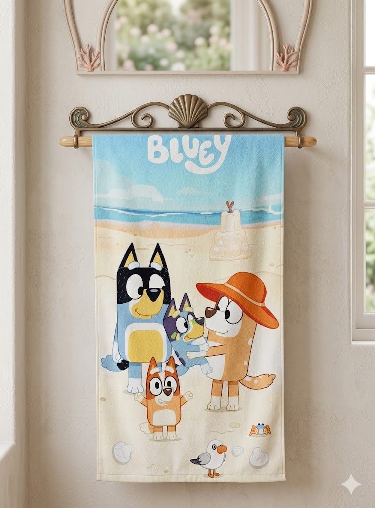 Bluey Cartoon printed kids towel | Soft & Comfortable for kiDs