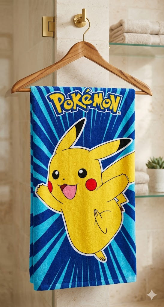 Pokemon Pikachu Printed Bath Towel