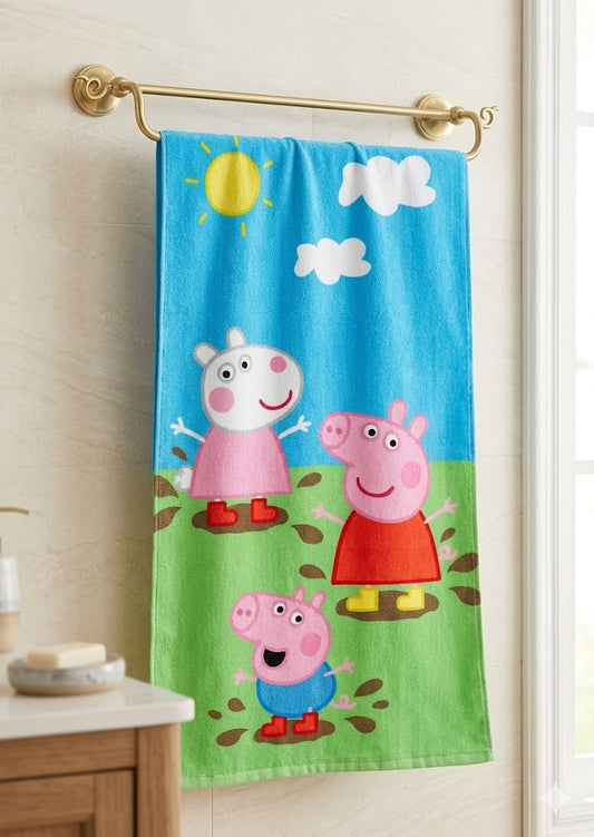 Peppa printed towel for kids | soft & comertable.