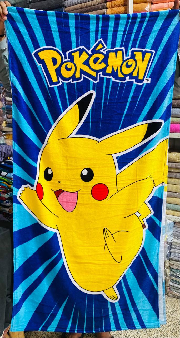 Pokemon Pikachu Printed Bath Towel