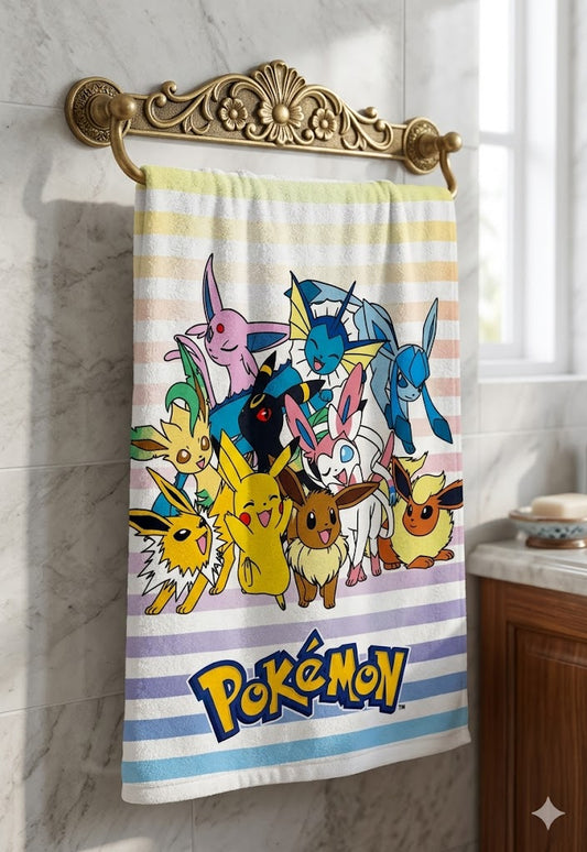 Pikachu Pokémon Cartoon Bath Towel – Soft and Absorbent Kids Towel