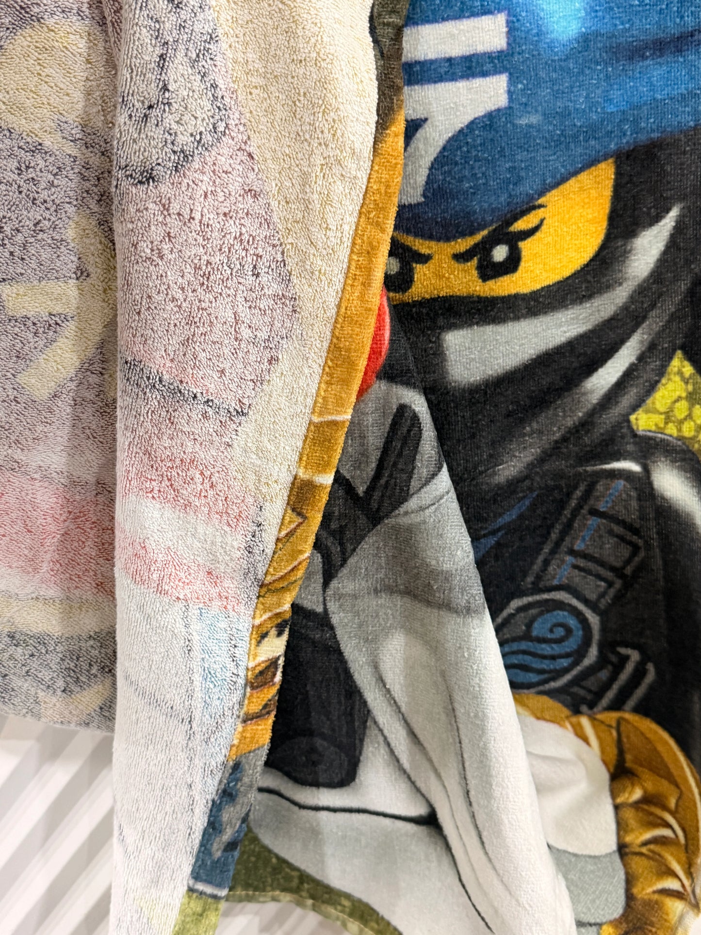 Ninja  Cartoon Print Bath Towel – Soft  & Comfortable  for Kids.